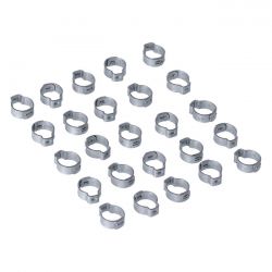 MCS Crimp Hose Clamp, 17/32" (13.5mm) Id. Zinc