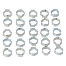 MCS Crimp Hose Clamp, 11/16 (17.53mm) Id. Zinc
