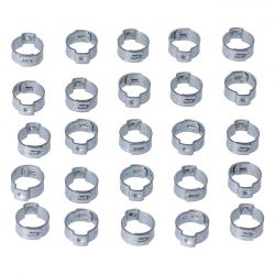 MCS Crimp Hose Clamp, 19/32 (14.99mm) Id. Zinc