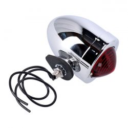 MCS Bullet Marker Light. Chrome. Red Lens. Df. Stud Mount