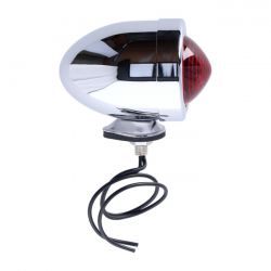 MCS Bullet Marker Light. Chrome. Red Lens. Df. Stud Mount