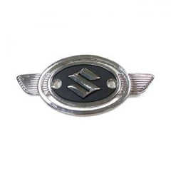 MCS Suzuki Fuel Tank Emblem, Silver/Black