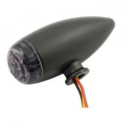 MCS Micro Bullet Led Taillight Set. Black. Smoke Lens