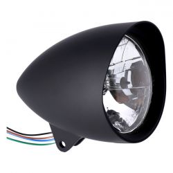 MCS Classic I 5-3/4" Headlamp. With Visor. Black