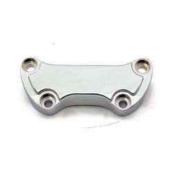 MCS Handlebar Clamp Low Scalloped, With Skirt. Chrome