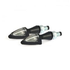 MCS Black Peak, Led Turn Signals. Black. Clear Lens