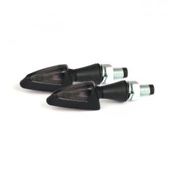 MCS Black Peak, Led Turn Signals. Black. Smoke Lens