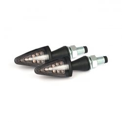 MCS Black Peak, Led Turn Signals. Black. Smoke Lens