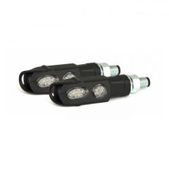 MCS Cluster, Led Turn Signals. Black. Clear Lens
