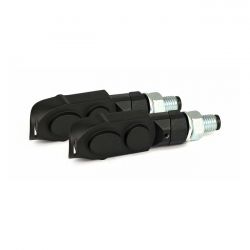 MCS Cluster, Led Turn Signals. Black. Clear Lens