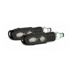 MCS Cluster, Led Turn Signals. Black. Clear Lens