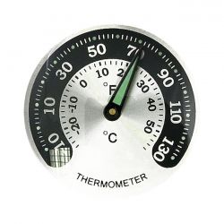 MCS Handlebar Mounted Thermometer. Black