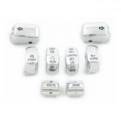 MCS Handlebar Switch Cap Kit, Chrome