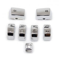 MCS Handlebar Switch Cap Kit. Chrome