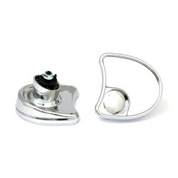 MCS Touring Fairing Mount Mirror Kit. Dual Vision, Chrome
