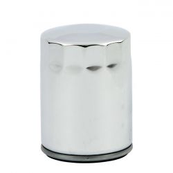 MCS Spin-On Oil Filter, For M8. Chrome