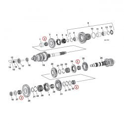 MCS Needle Bearing, Main & Counter Shafts