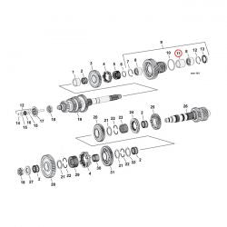 MCS Spacer, 6Th Gear Bearing Transmisson