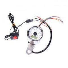 MCS Stoker, Electronic Speedometer 48mm. Chrome, White Face
