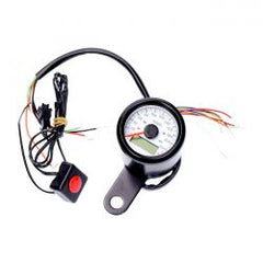 MCS Stoker, Electronic Speedometer 48mm. Black, White Face