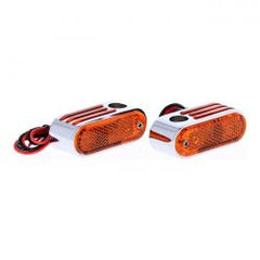 MCS Lango Side Lighters, Turn Signals. Chrome