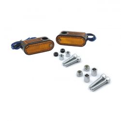 MCS Lango Side Lighters, Turn Signals. Chrome