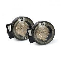 MCS 86-Up Style FL Led Turn Signals. Front. Gloss Black