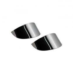 MCS Smooth Turn Signal Visor Set. Chrome