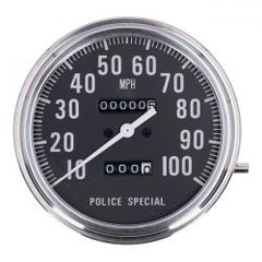 MCS FL Speedometer, Police Face, Black. 1:1 Mph