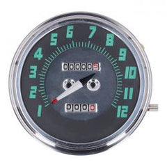 MCS FL Speedometer, 48-61 Face, Green. 1:1 Mph
