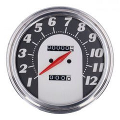 MCS FL Speedometer, 62-67 Face, Black/Silver. 2.24:1 Mph