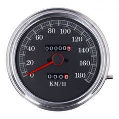 MCS FL Speedometer, 85-Up Face, Black. 2:1 Kmh