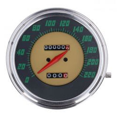 MCS FL Speedometer, 48-61 Face, Green. 1:1 Kmh