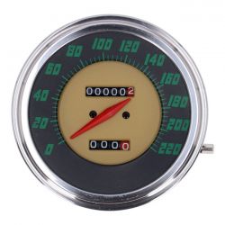 MCS FL Speedometer, 48-61 Face, Green. 2:1 Kmh