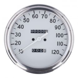 MCS FL Speedometer, 36-40 Face, White. 2.24:1 Mph