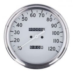 MCS FL Speedometer, 36-40 Face, White. 2.24:1 Mph