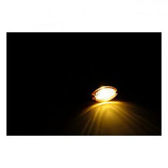 MCS Cateye Mini Turn Signals 40mm Stem, Black With Amber Lens
