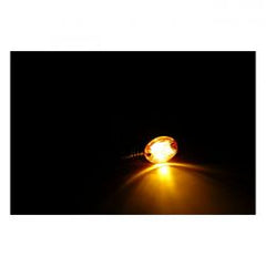 MCS Micro-Flash, Halogen Turn Signal. Chrome. Amber Lens