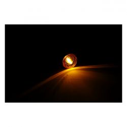 MCS Mini Bullet, Halogen Turn Signals. Black, Grooved