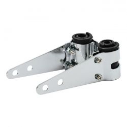 MCS Full-Basic Headlamp Bracket Assembly. Chrome. 30-38mm