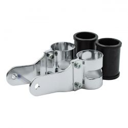 MCS Uni-Basic Headlamp Bracket Assembly. Chrome. 38-42mm