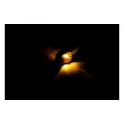MCS Full Size Bulls-Eye, In-Bar Turn Signals. Black. Smoke Lens