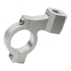 MCS Cnc Mirror Clamp 10mm Threaded. Silver