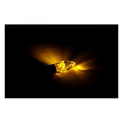 MCS Crystal, Led Turn Signal Set. Silver Stem