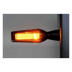 MCS Falcon, Lgt Led Turn Signals. Black. Smoke Lens