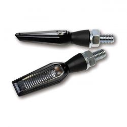 MCS Falcon, Lgt Led Turn Signals. Black. Smoke Lens