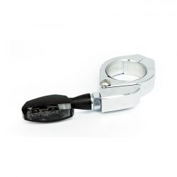 MCS Paco, Turn Signal Fork Mount Kit. 35-37mm. Chrome