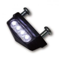MCS Led License Plate Light Quadro, Black. ECE Appr.
