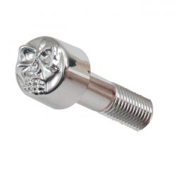 MCS Chrome Head Bolt Cover With Skull