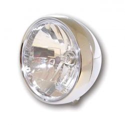 MCS Randall, 6-1/2" H4 Headlamp. Bottom Mount. Chrome